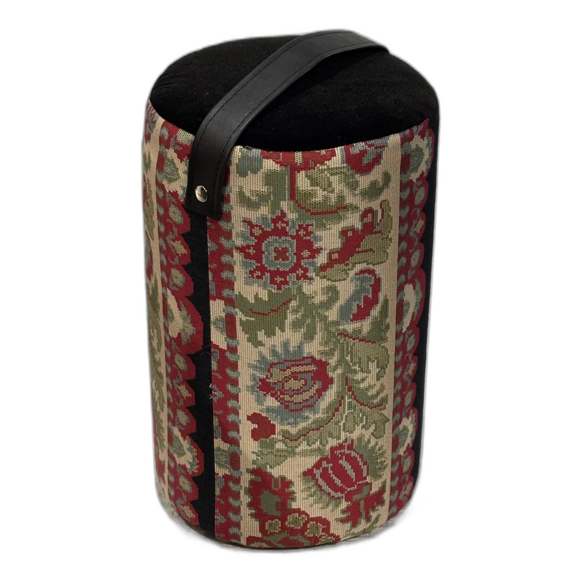 Pouf N.05 — Pezzo unico · Jacquard floreale d'archivio